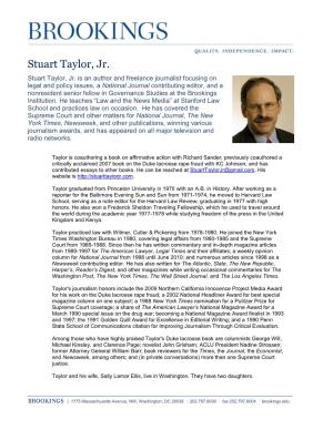 Stuart Taylor, Jr
