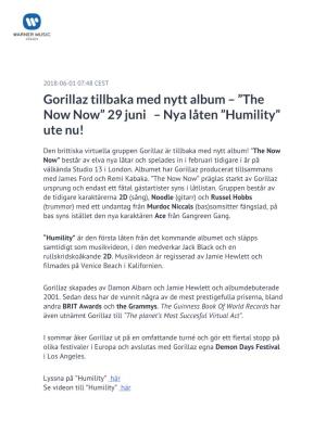 Gorillaz Tillbaka Med Nytt Album – ”The Now Now” 29 Juni – Nya Låten ”Humility” Ute Nu!