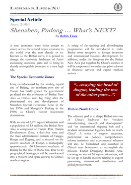 Shenzhen, Pudong ... What's NEXT?