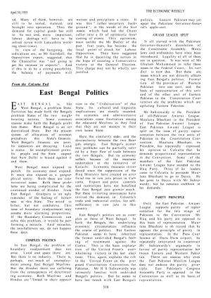 East Bengal Politics