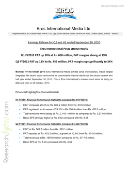Eros International Media Ltd