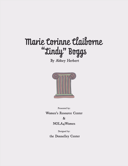 Marie Corinne Claiborne “Lindy” Boggs by Abbey Herbert