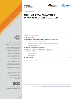 Red Hat Data Analytics Infrastructure Solution