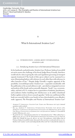 What Is International Aviation Law?