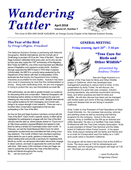 April 2018 Tattler Volume 67, Number 7