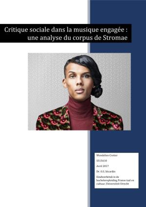 Critique Sociale Dans La Musique Engagée : Une Analyse Du Corpus De Stromae