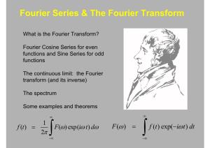Fourier Series & the Fourier Transform