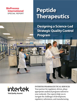 Peptide Therapeutics Designing a Science-Led Strategic Quality Control Program