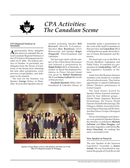 CPA Activities: the Canadian Sceme