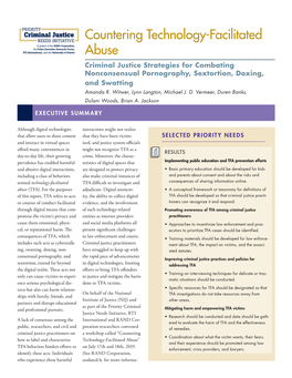 Countering Technology-Facilitated Abuse: Criminal Justice Strategies for Combating Nonconsensual Pornography, Sextortion, Doxing