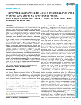 Timing Manipulations Reveal the Lack of a Causal Link Across Timing of Annual-Cycle Stages in a Long-Distance Migrant Barbara M