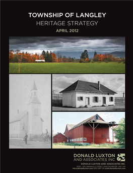 Township of Langley Heritage Strategy 2012