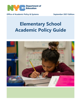 Elementary School Academic Policy Guide