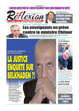 La Justice Enquete Sur Belkhadem ?!