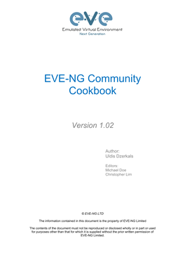 EVE-NG Community Cookbook