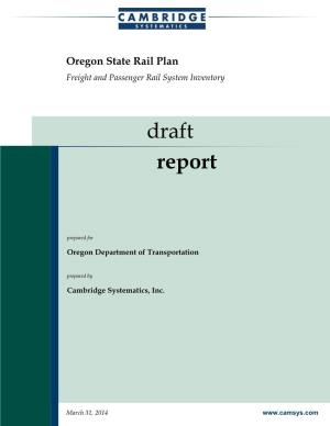 Oregon State Rail Plan Freight and Passenger Rail System Inventory