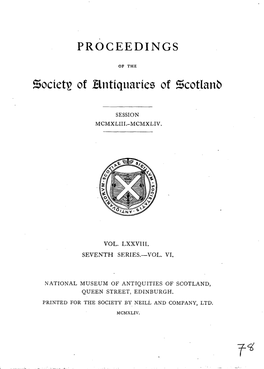 Society of Hntiquaries of Scotlanb