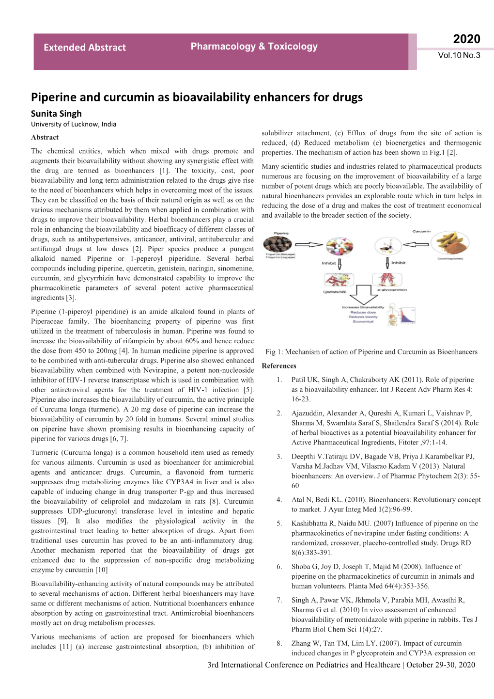 Piperine and Curcumin As Bioavailability Enhancers for Drugs