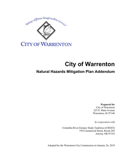 City of Warrenton Natural Hazards Mitigation Plan Addendum