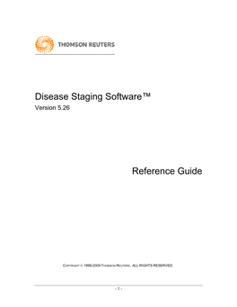 Disease Staging Software™ Reference Guide
