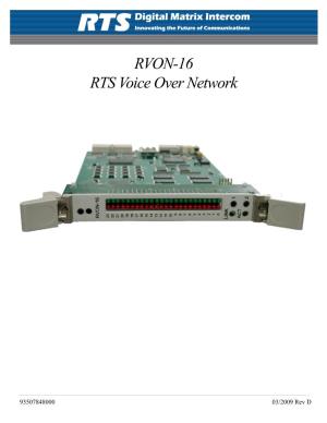 RVON-16 RTS Voice Over Network