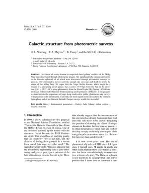 Galactic Structure from Photometric Surveys