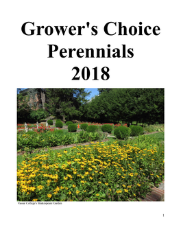 Grower's Choice Perennials 2018