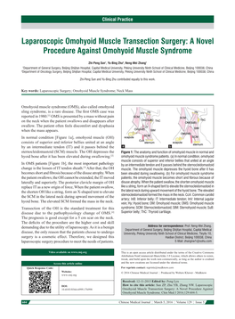 A Novel Procedure Against Omohyoid Muscle Syndrome