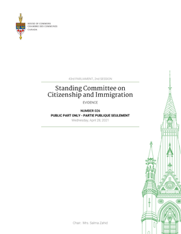 Evidence of the Standing Committee On