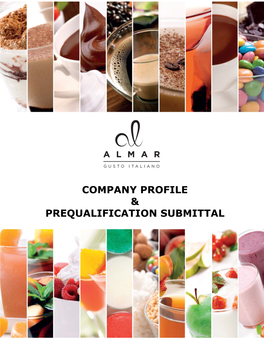 Company Profile & Prequalification Submittal