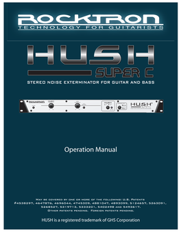 HUSH Super C Manual 2005.Pmd