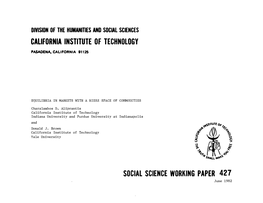 CALIFORNIA INSTITUTE of TECHNOLOGY L /D1
