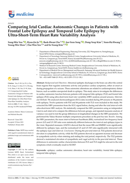 Comparing Ictal Cardiac Autonomic Changes in Patients with Frontal Lobe Epilepsy and Temporal Lobe Epilepsy by Ultra-Short-Term Heart Rate Variability Analysis