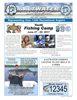 Representing Over 7,500 Recreational Anglers