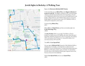 Jewish Sights in Berkeley: a Walking Tour