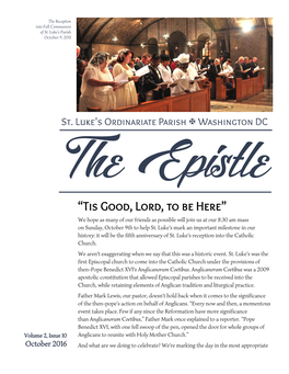 The Epistle: October 2016