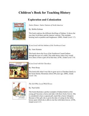 Children's Book for Teaching History