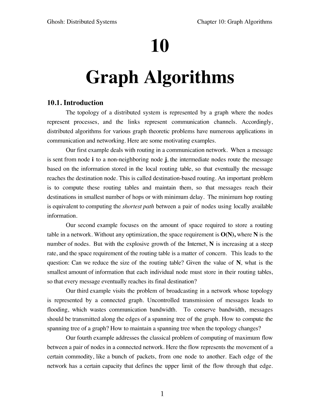 10 Graph Algorithms