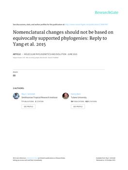 Reply to Yang Et Al. 2015