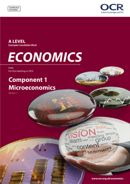A Level Economics Exemplar Candidate Work Component 1 Microeconomics