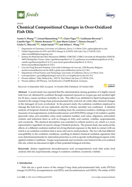 Chemical Compositional Changes in Over-Oxidized Fish Oils