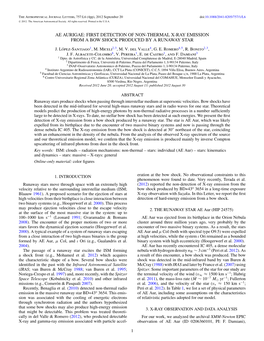 Ae Aurigae: First Detection of Non-Thermal X-Ray Emission from a Bow Shock Produced by a Runaway Star