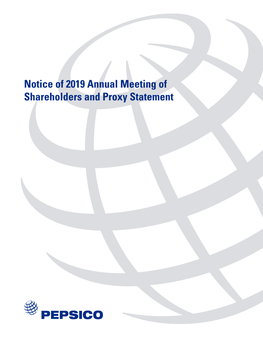 Notice of 2019 Annual Meeting of Shareholders and Proxy Statement