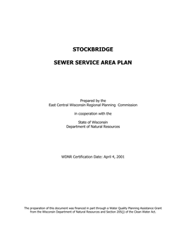 Stockbridge Sewer Service Area Plan Update