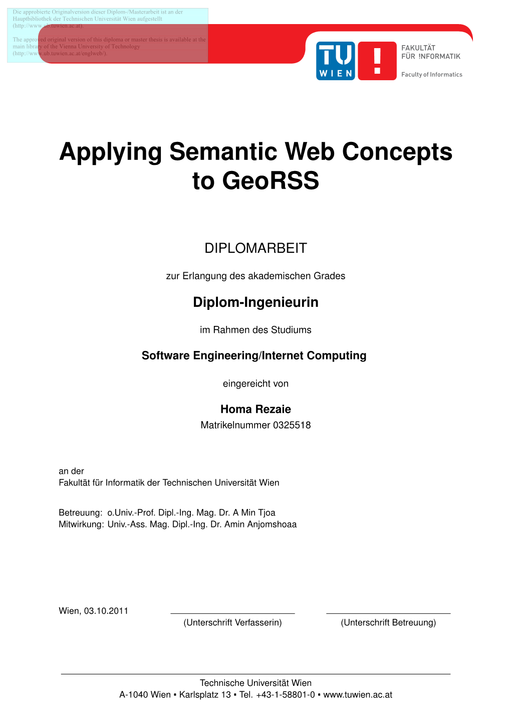Applying Semantic Web Concepts to Georss