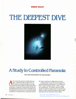 The Deepest Dive