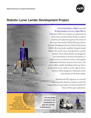 Robotic Lunar Lander Development Project