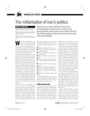 The Militarisation of Iran's Politics