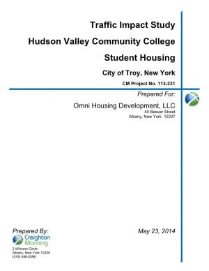 Traffic Impact Study Hudson Valley Community College Student Housing
