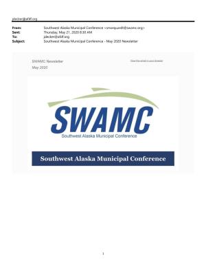 Southwest Alaska Municipal Council Newsletter May 2020